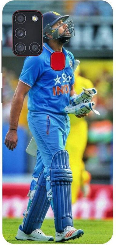Yoprint Back Cover for Samsung Galaxy A21s Rohit sharma Printed cover  (Multicolor, Hard Case, Pack of: 1)