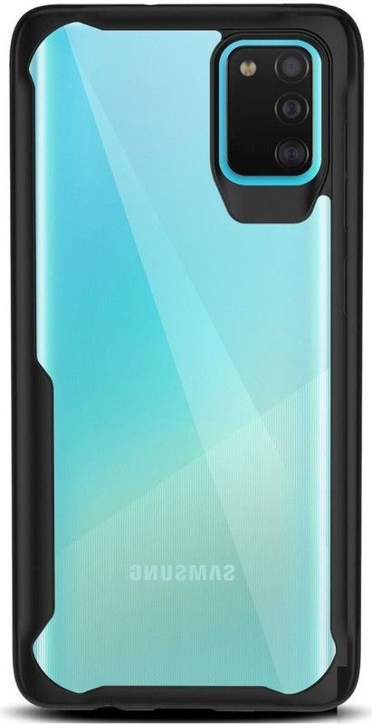 CELLCAMPUS Back Cover for Samsung Galaxy M21  (Transparent, Black, Grip Case, Pack of: 1)