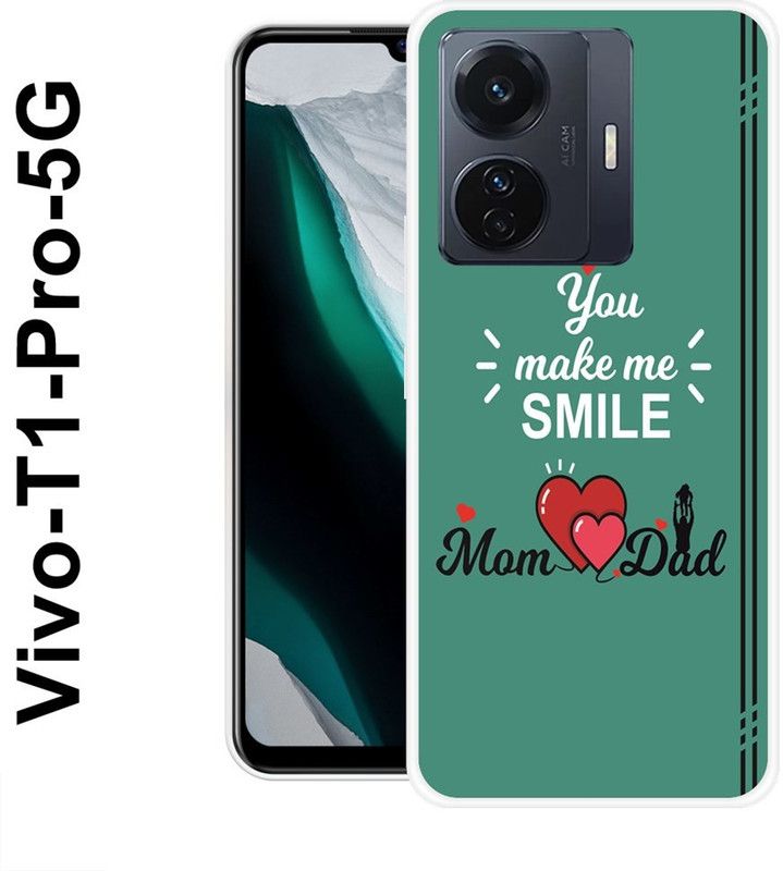 JAIKARA Back Cover for Vivo T1 Pro 5G  (Green, White, Silicon, Pack of: 1)