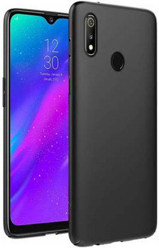 Stunny Back Cover for Realme 3i  (Black, Grip Case, Pack of: 1)
