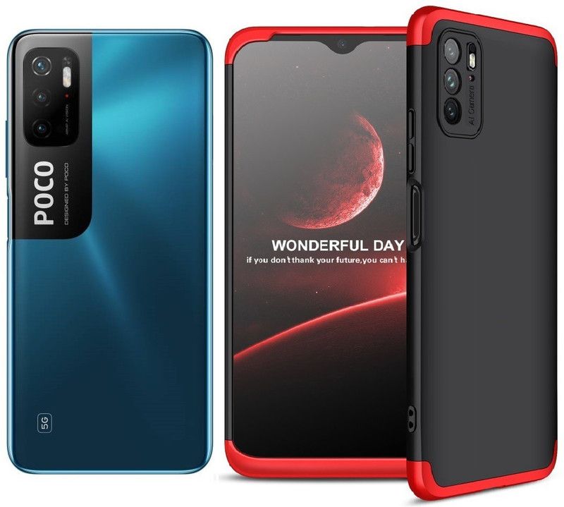 Karimobz Front & Back Case for Samsung Galaxy F22  (Red, Dual Protection, Pack of: 1)