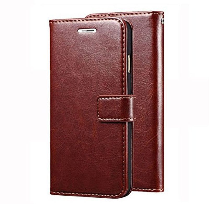 RK Seller Flip Cover for Oppo A92 PU Leather Vintage Case with Card Holder and Magnetic Stand  (Brown, Shock Proof, Pack of: 1)
