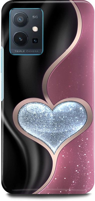 play fast Back Cover for Vivo T1 5G, V2141 COUPLE, SHAPE, DESIGN, LOVE, HEARTS  (Multicolor, Hard Case)