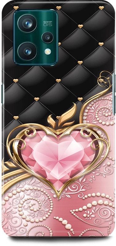 play fast Back Cover for Realme 9 Pro Plus 5G BLACK, PINK, DIAMOND, STAR, HEART, ART  (Pink, Hard Case)