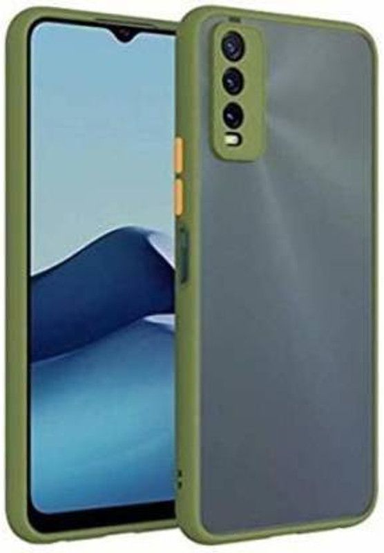 AmazingCulture Back Cover for Vivo Y20i  (Green, Camera Bump Protector, Silicon)