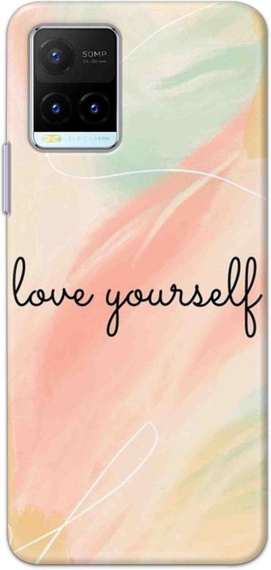 NDCOM Back Cover for Vivo Y21T Love Yourself Slim Fit Printed  (Multicolor, Hard Case, Pack of: 1)