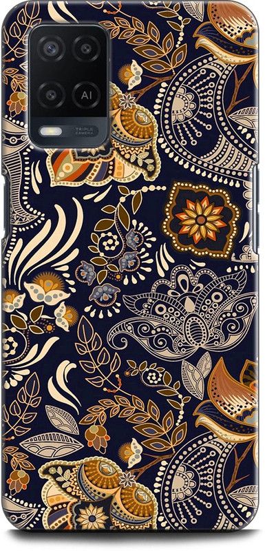 INDICRAFT Back Cover for OPPO A54, CPH2239 COLOURFUL, FLOWERS, MANDALA, ORNAMENT,ABSTRACT ART, TEXTURE  (Multicolor, Dual Protection, Pack of: 1)