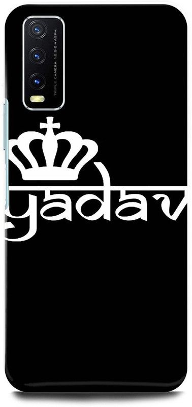 play fast Back Cover for Vivo Y12G, V2068 YADAV, JI, KING  (Black, Hard Case, Pack of: 1)