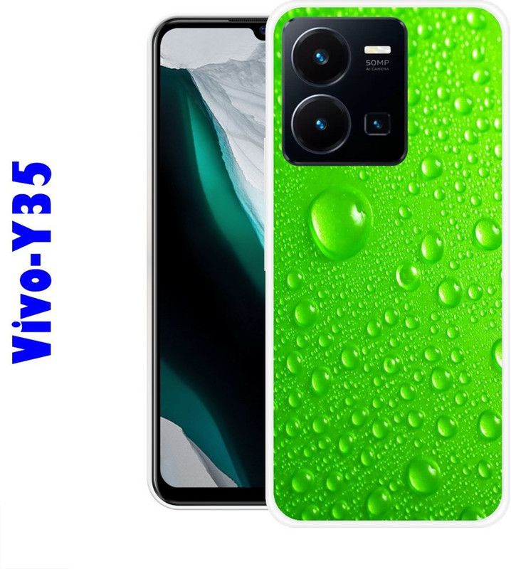 CellWorld Back Cover for Vivo Y35  (Green, Silicon)