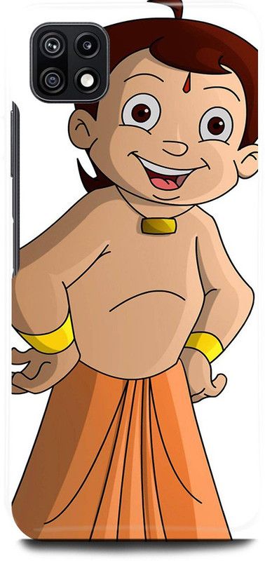 JUGGA Back Cover for SAMSUNG Galaxy A22 5G, CHOTTA, BHEEM, CARTOON, NICK  (Yellow, Hard Case, Pack of: 1)