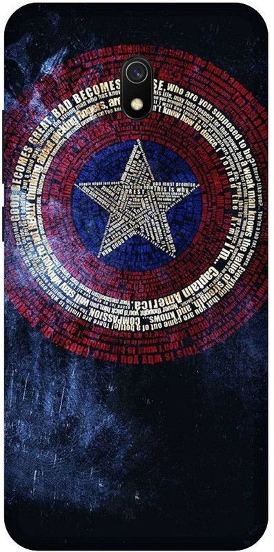 SSMORYA Back Cover for Redmi 8A Captain America Shield Printed Back Cover  (Multicolor, Waterproof)
