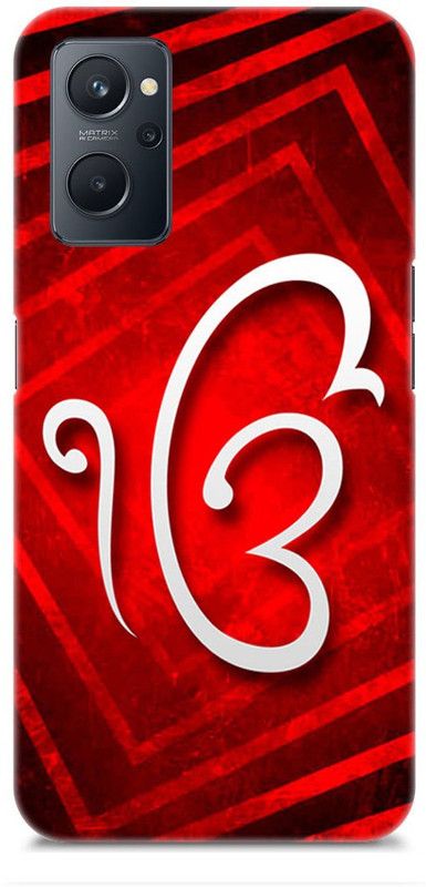 Chiraiyaa Back Cover for realme 9i  (Red, White, Hard Case)