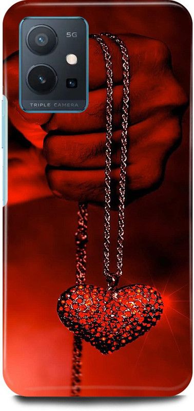 play fast Back Cover for Vivo T1 5G, V2141 HEART, IN, HAND, RED, HEART  (Red, Hard Case, Pack of: 1)