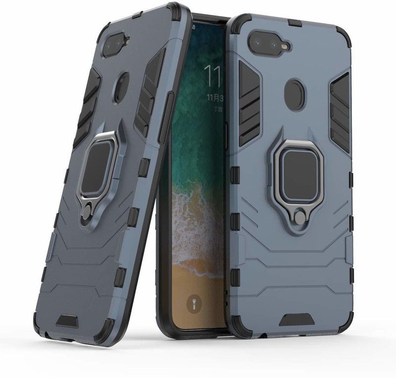 KrKis Back Cover for OPPO F9 Pro  (Blue, Shock Proof)