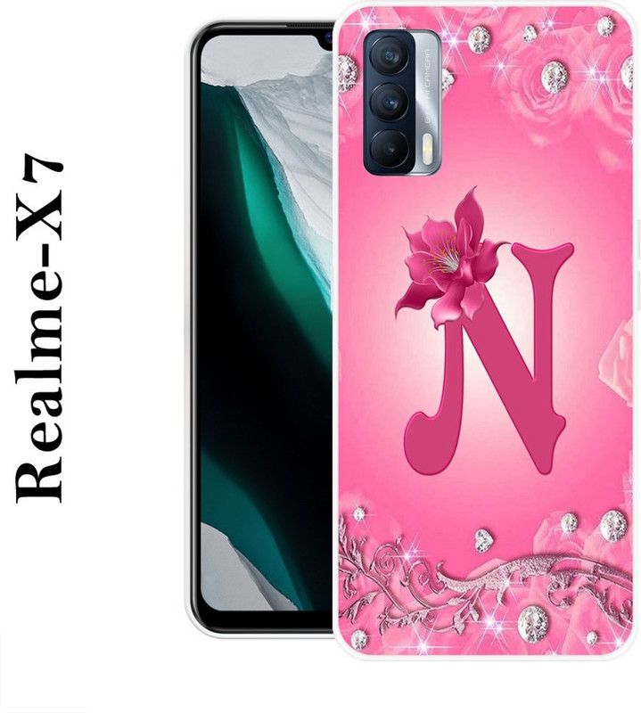 INDIALAND Back Cover for Realme X7  (Pink, Silicon)
