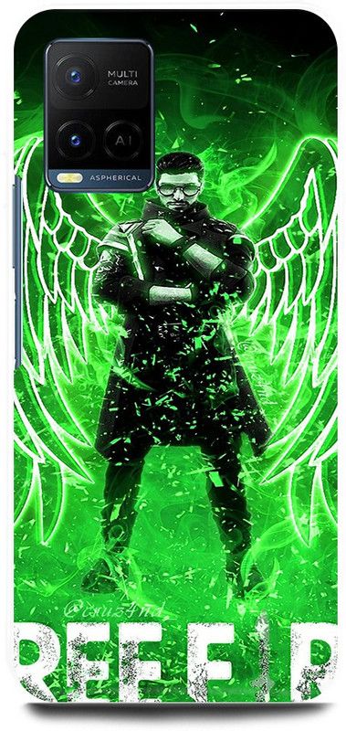 play fast Back Cover for Vivo Y21, V2111 FREE, FIRE, GAME, TEAM  (Green, Hard Case, Pack of: 1)
