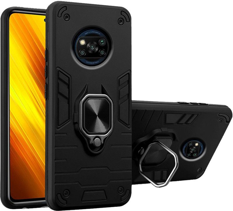 Krish Tech Back Cover for Xiaomi Poco X3  (Black)