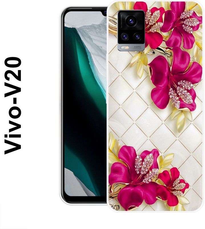 SHIVKUDI Back Cover for Vivo V20  (Multicolor, Grip Case, Silicon)