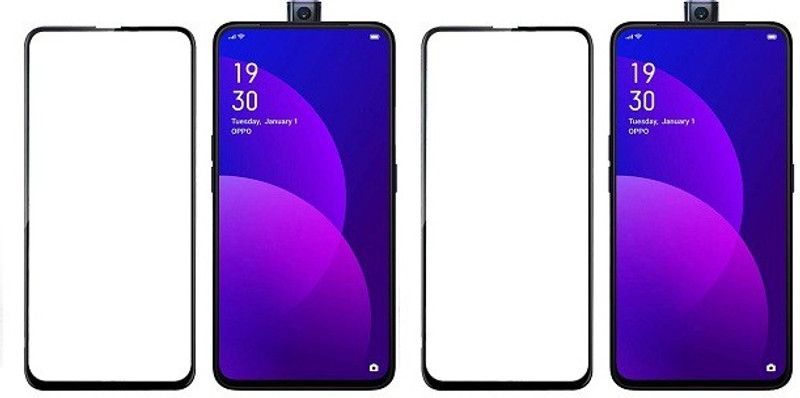 HOBBYTRONICS Edge To Edge Tempered Glass for Oppo F11 Pro  (Pack of 2)