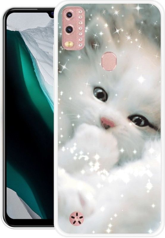 REALKING Back Cover for Lava BEU  (White, Grip Case, Silicon)