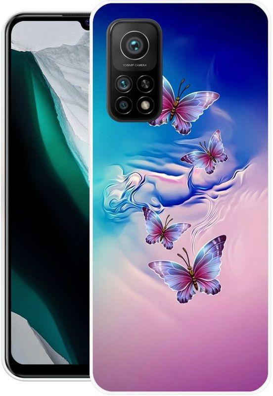 BLUEBUG Back Cover for Mi 10T Pro  (Blue, Pink, Grip Case, Silicon, Pack of: 1)