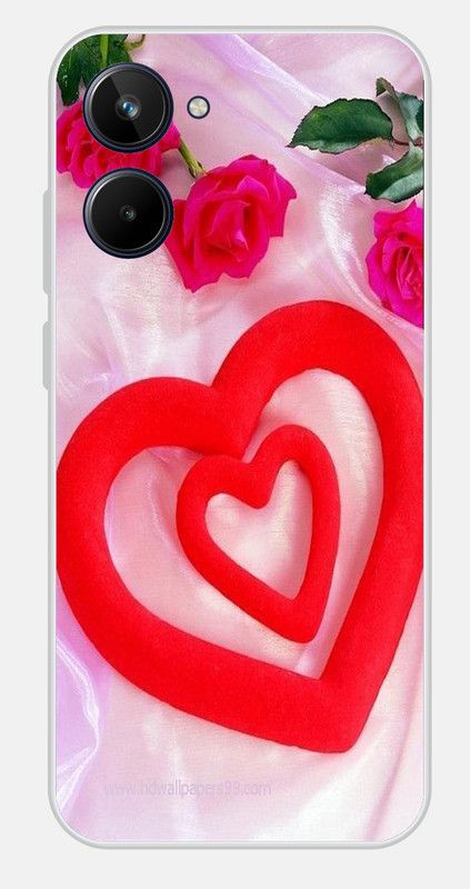 LoveCase Back Cover for Realme 10 Pro 5G  (Pink, Red, Silicon, Pack of: 1)