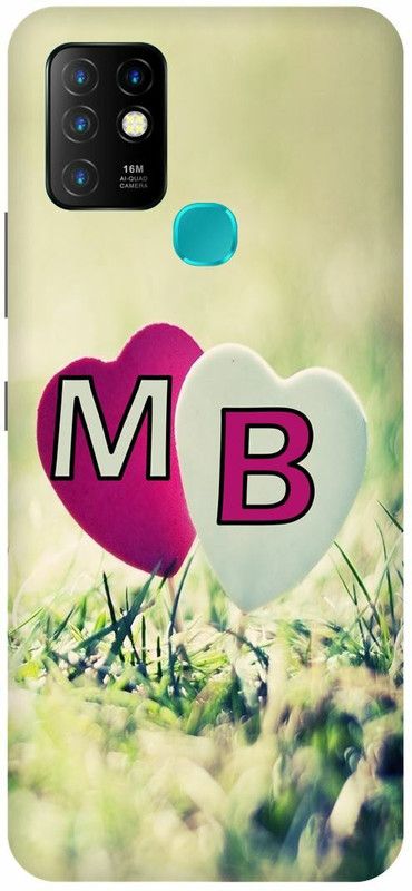 Dimora Back Cover for Infinix Hot 10, M LOVES B NAME M NAME B LETTER ALPHABET M LOVE B NAME  (Multicolor, Hard Case, Pack of: 1)