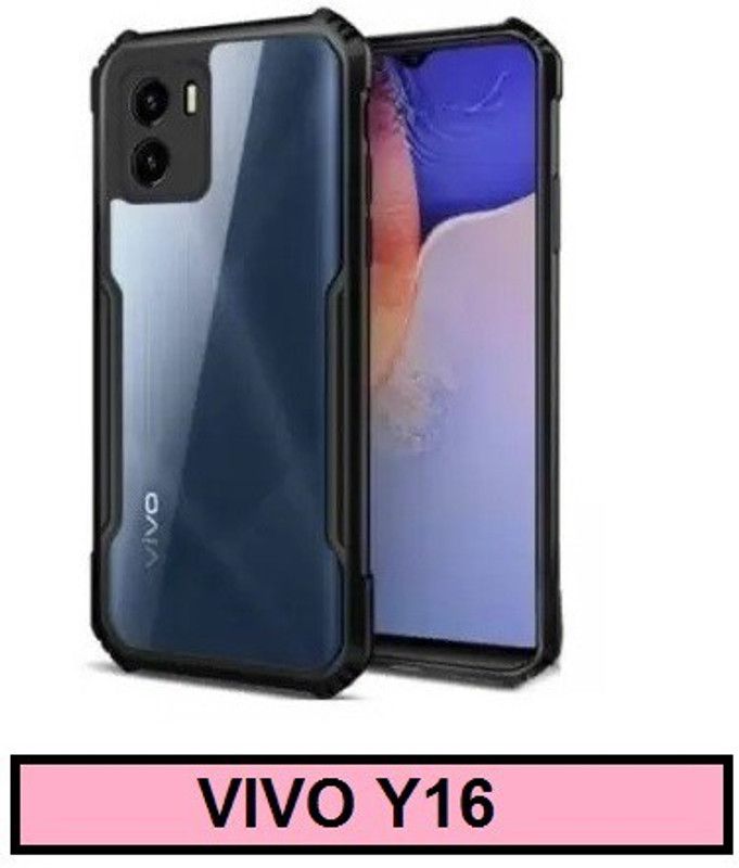 ShopGlobal Back Cover for VIVO Y16  (Black, Shock Proof)
