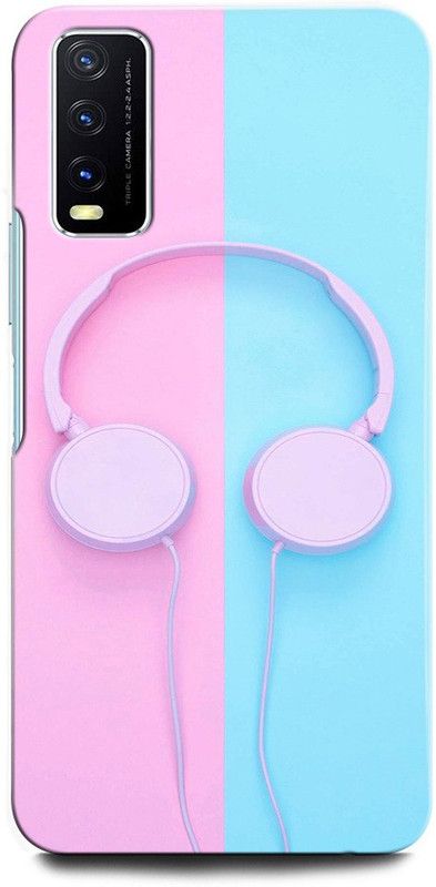 GRAFIQE Back Cover for Vivo Y12s V2033 MUSIC ON, WORLD OFF, HEADPHONE, MUSIC LOVE, EARPHONE,  (Multicolor, Shock Proof, Pack of: 1)