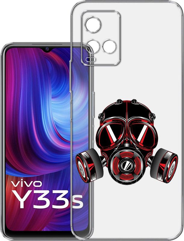 HANIRY Back Cover for Vivo Y33s / V2109 back cover / POLLUTION MASK / Designer / PNG_37  (Multicolor, Flexible, Silicon, Pack of: 1)