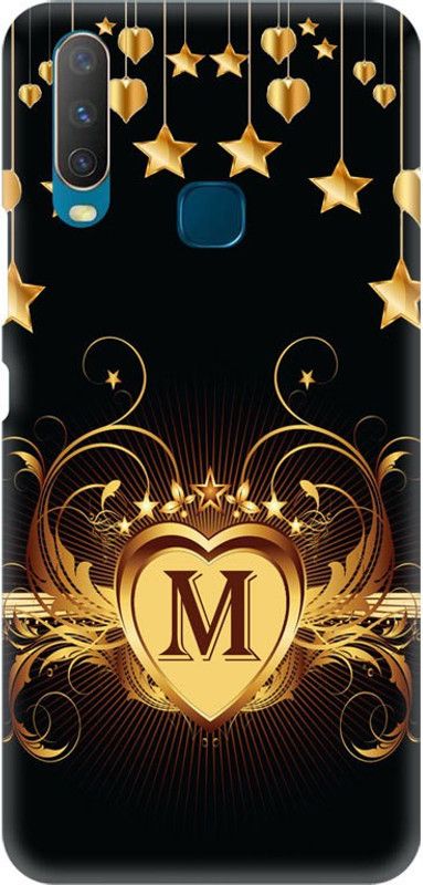 Crafto Rama Back Cover for Vivo Y12, Vivo 1904, V1904, M, M Letter, M Alphabet, M Word, PRINTED, BACK COVER  (Multicolor, Hard Case, Pack of: 1)