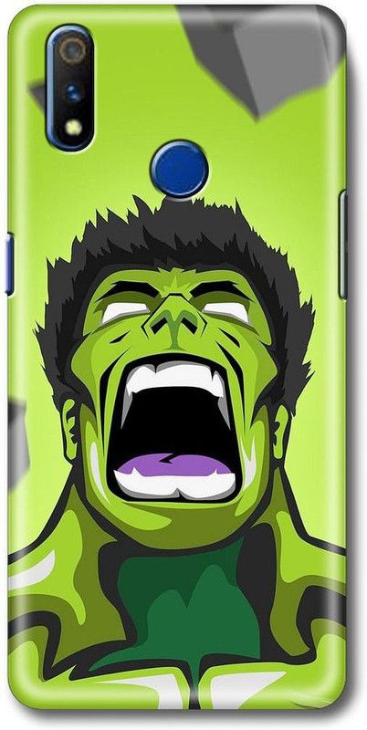 HELLO CASE Back Cover for Realme 3, Realme 3i  (Green, Black, Hard Case)