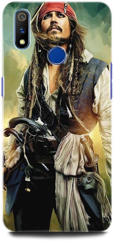 ORBIQE Back Cover for Realme 3 Pro RMX1851 CAPTAIN JACK SPARROW, PIRATES OF THE CARIBBEAN, JOHNY DEPP  (Multicolor, Hard Case, Pack of: 1)
