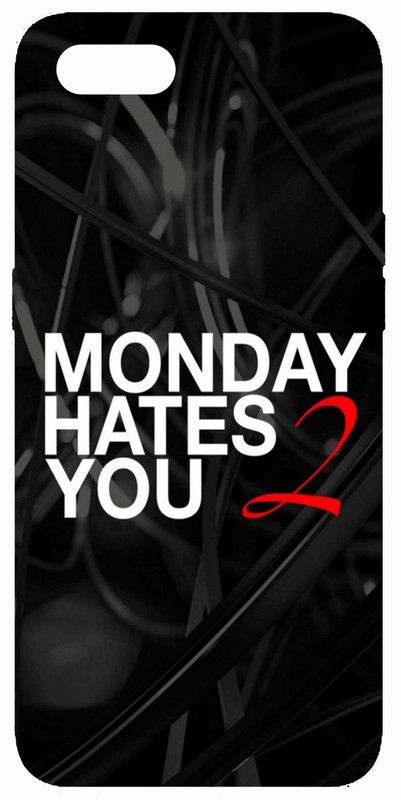 PrintKing Back Cover for Realme C2(Monday Hates You, Quote, Black Quote, Designer, Grip Case)  (Multicolor, Waterproof, Silicon, Pack of: 1)