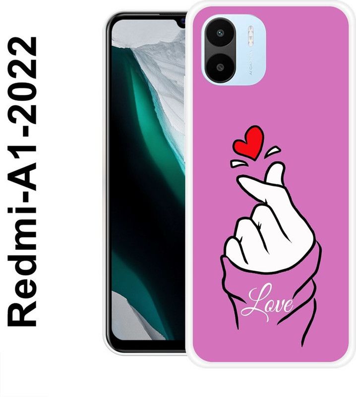 REDFLY Back Cover for Redmi A1 2022  (Pink, White, Silicon)