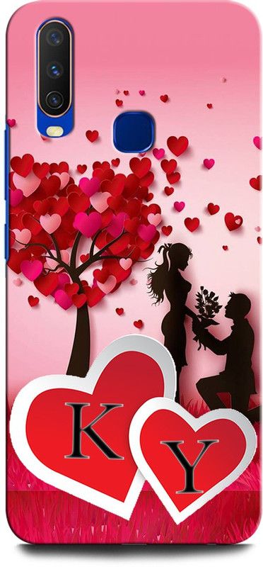GRAFIQE Back Cover for VIVO Y17 KY, K LOVE Y, Y LOVE K, K LETTER, Y LETTER, KY NAME  (Multicolor, Shock Proof, Pack of: 1)