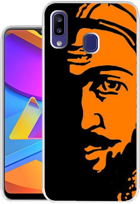 Snazzy Back Cover for Samsung Galaxy M10s  (Orange, Black, Grip Case, Silicon, Pack of: 1)