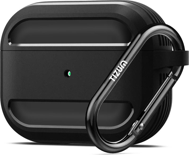 Tizum Front & Back Case for Apple AirPods Pro 2019  (Black, Silicon)