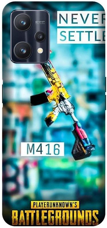 VS PRINT LINK Back Cover for Realme 9 Pro (5G) , RMX3471 ,M 416- PUBG GAME printed back cover  (Purple, Hard Case, Pack of: 1)