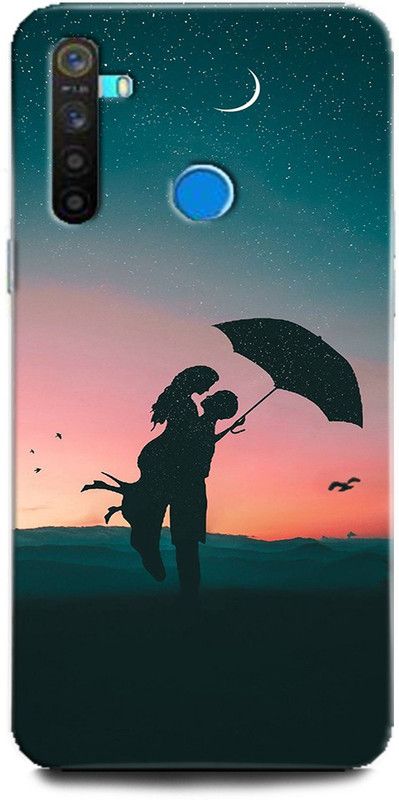 GRAFIQE Back Cover for Realme 5/ Sweet Hug, Love, Girl And Boy, Blue, Together  (Multicolor, Shock Proof, Pack of: 1)