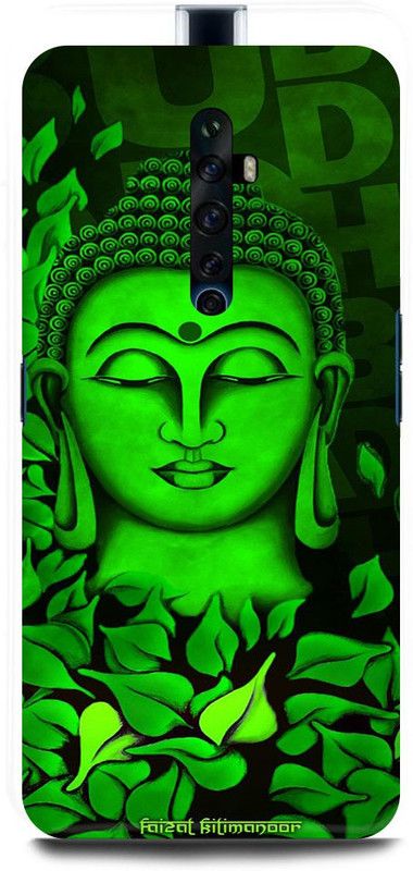 JUGGA Back Cover for Oppo Reno2 Z, CPH1945, GAUTAM, BUDDHA, GOD, GREEN, NAMO, BUDDHAY  (Green, Hard Case, Pack of: 1)