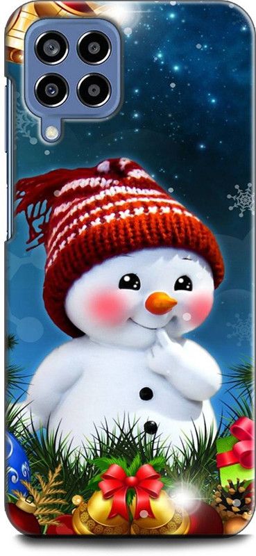 WallCraft Back Cover for SAMSUNG Galaxy M53 5G SNOWMAN, WINTER, CARTOON, CHRISTMAS  (Multicolor, Dual Protection, Pack of: 1)