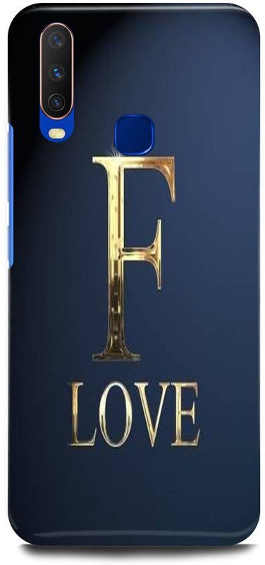 FUGGA Back Cover for Vivo Y19, 1915, F, LETTER, ALPHABET, LOVE, F, NAME  (Multicolor, Hard Case, Pack of: 1)