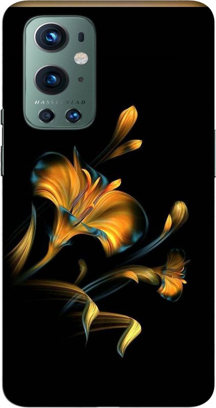 CROKIAN Back Cover for OnePlus 9 Pro Lily Back Cover  (Yellow, Hard Case)