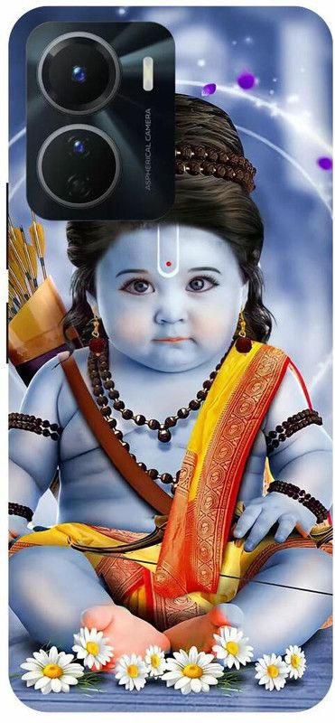 COVERJET Back Cover for VIVO Y16-LITTLE- SHIVJI- MAHAKAL- MAHADEV- BHOLENATH  (Red, Hard Case, Pack of: 1)