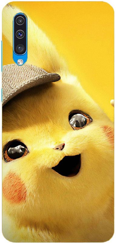 NDCOM Back Cover for Samsung Galaxy A50 Detective Pikachu Printed  (Multicolor, Hard Case, Pack of: 1)