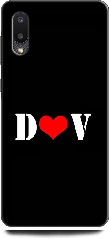 Afterglow Back Cover for SAMSUNG Galaxy M02 D V, D LOVES V, NAME, LETTER, ALPHABET, DV LOVE, HART  (Multicolor, Shock Proof, Pack of: 1)