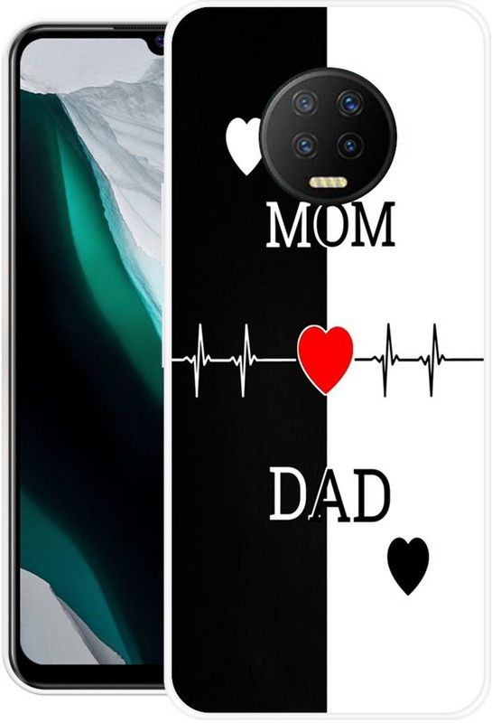 vaidik Back Cover for Infinix Note 7  (Black, White, Dual Protection, Silicon, Pack of: 1)