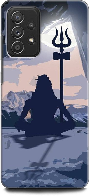 Afterglow Back Cover for SAMSUNG Galaxy A52 MAHADEV TRISHUL, MAHADEV, MAHAKAL, OM, SHIV, TRISHUL  (Multicolor, Shock Proof, Pack of: 1)