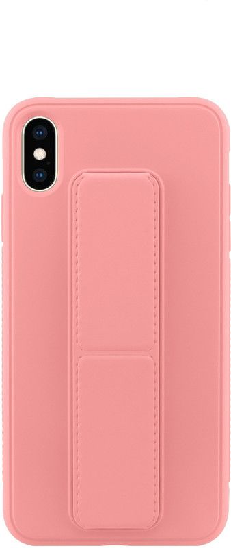 Ineix Front & Back Case for Apple iPhone XS Max  (Pink, Cases with Holder, Silicon, Pack of: 1)